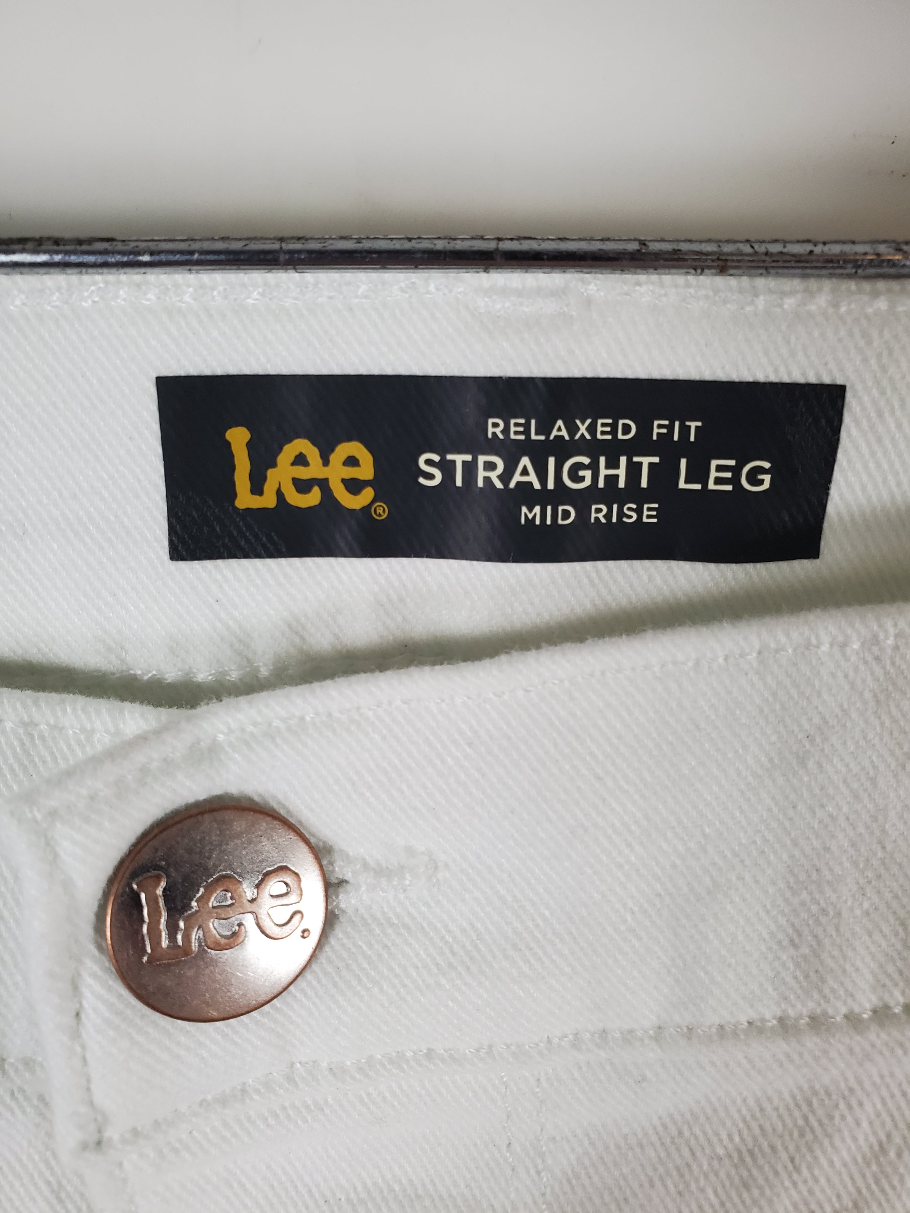 Lee Women's White Jeans 34/35 waist - Size 16 Medium