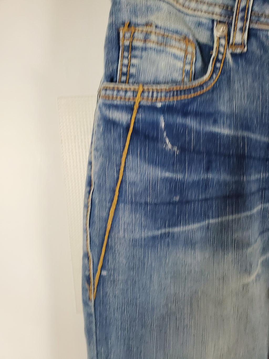 Flamingo Medium Blue Denim Jeans Stars and Stripes pockets