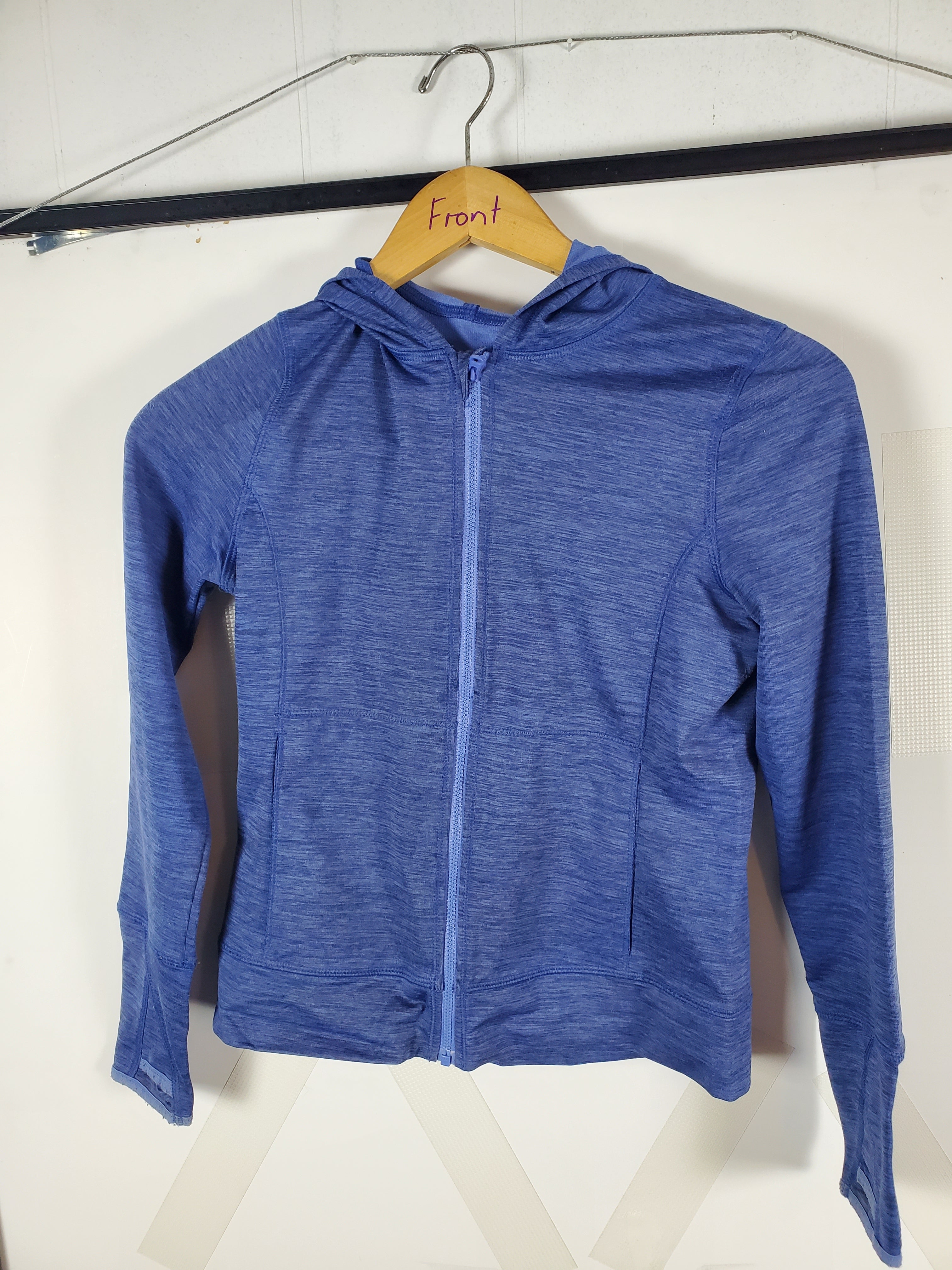 LL Bean Blue Long Sleeve zip up Hoodie/Sweat Shirt - Size M (10-12)
