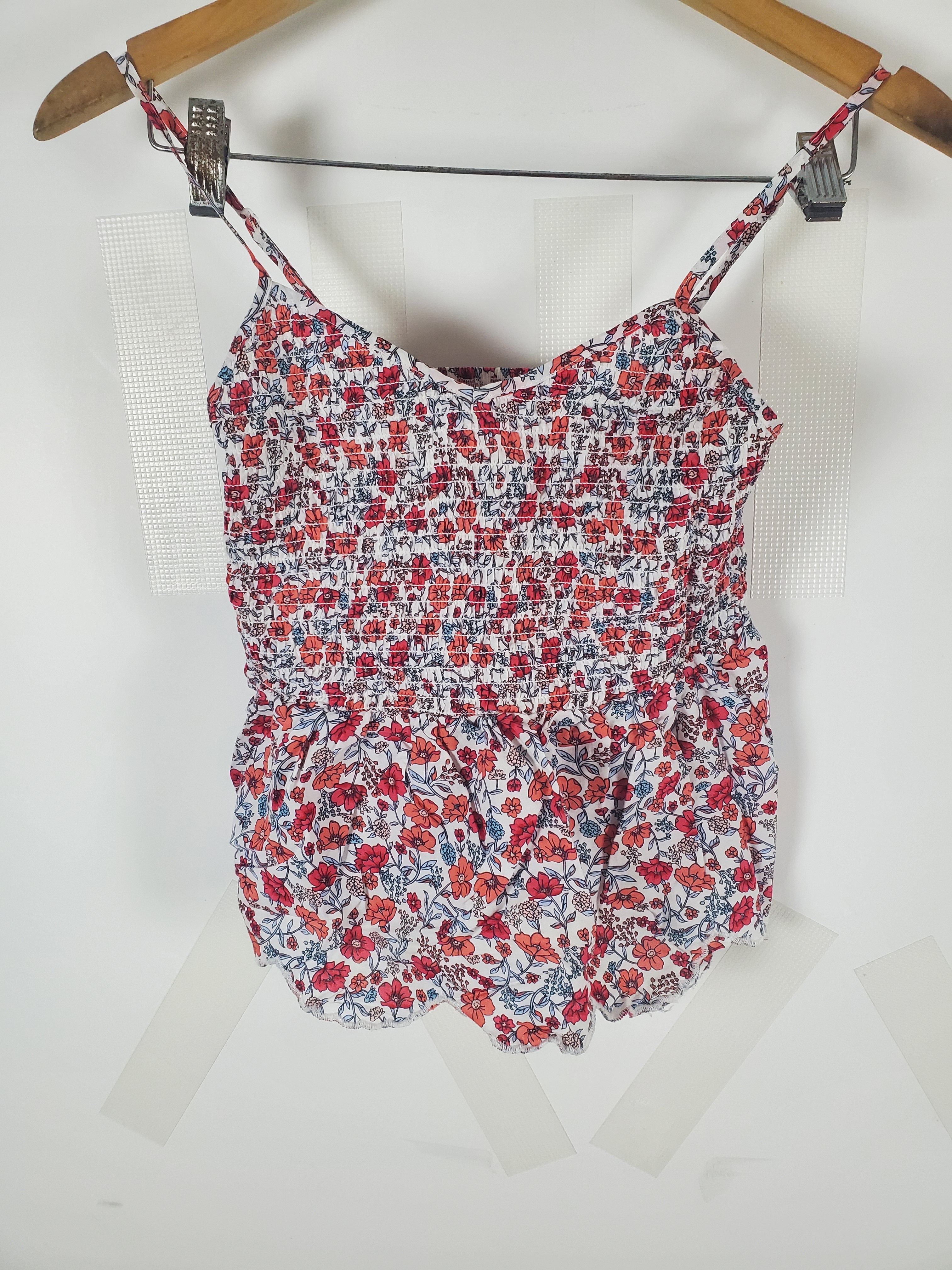 No Boundaries spaghetti strap Floral top size S