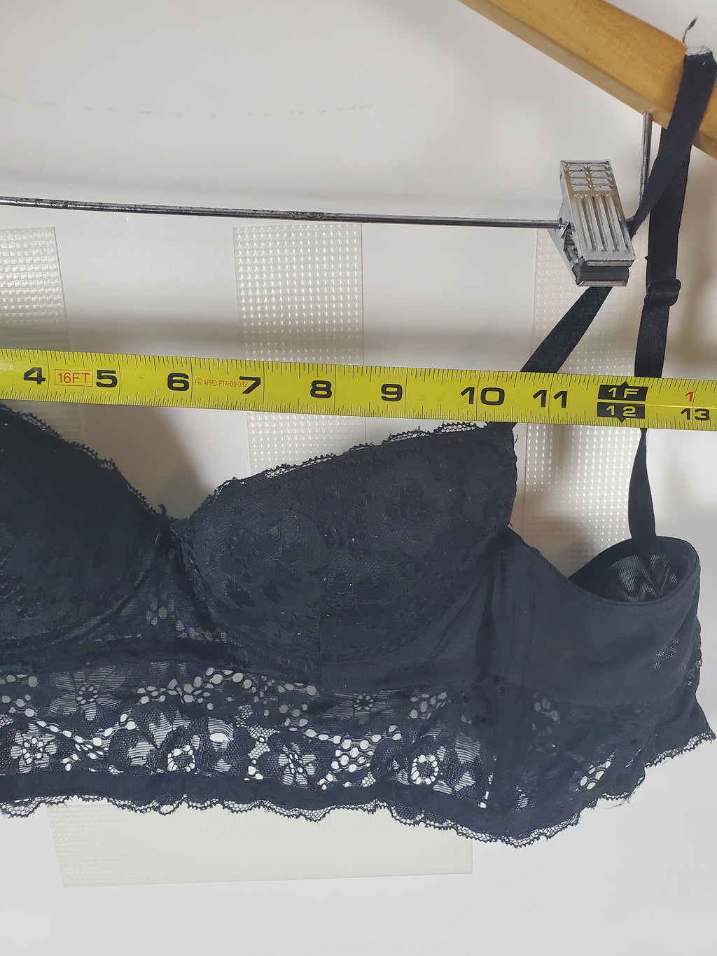 Adored by Adore Me Black Lace Bralette with Hook Closure 34A