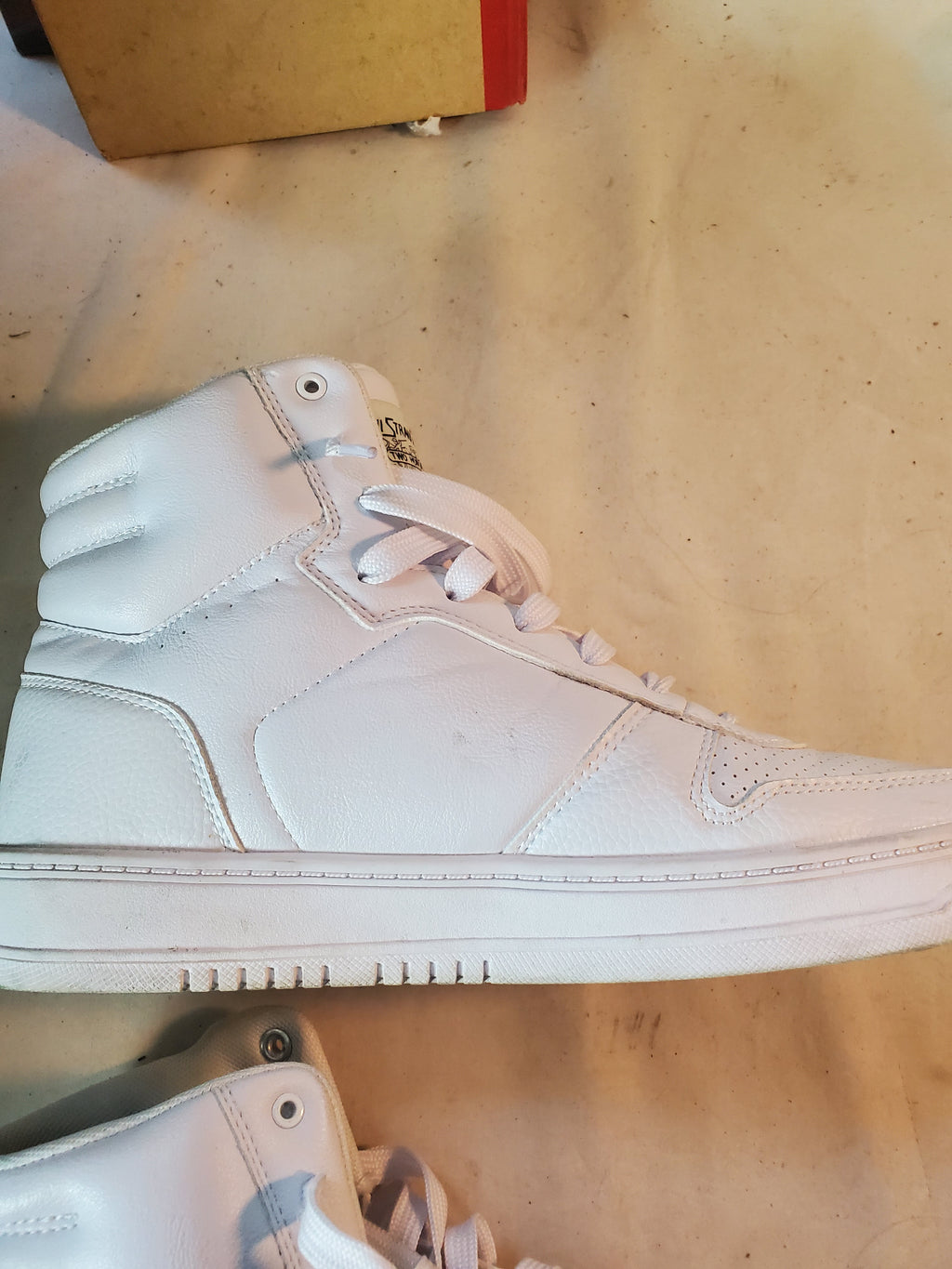 Levi's White Drive-Hi High-Top Sneakers with Logo Womens size 10