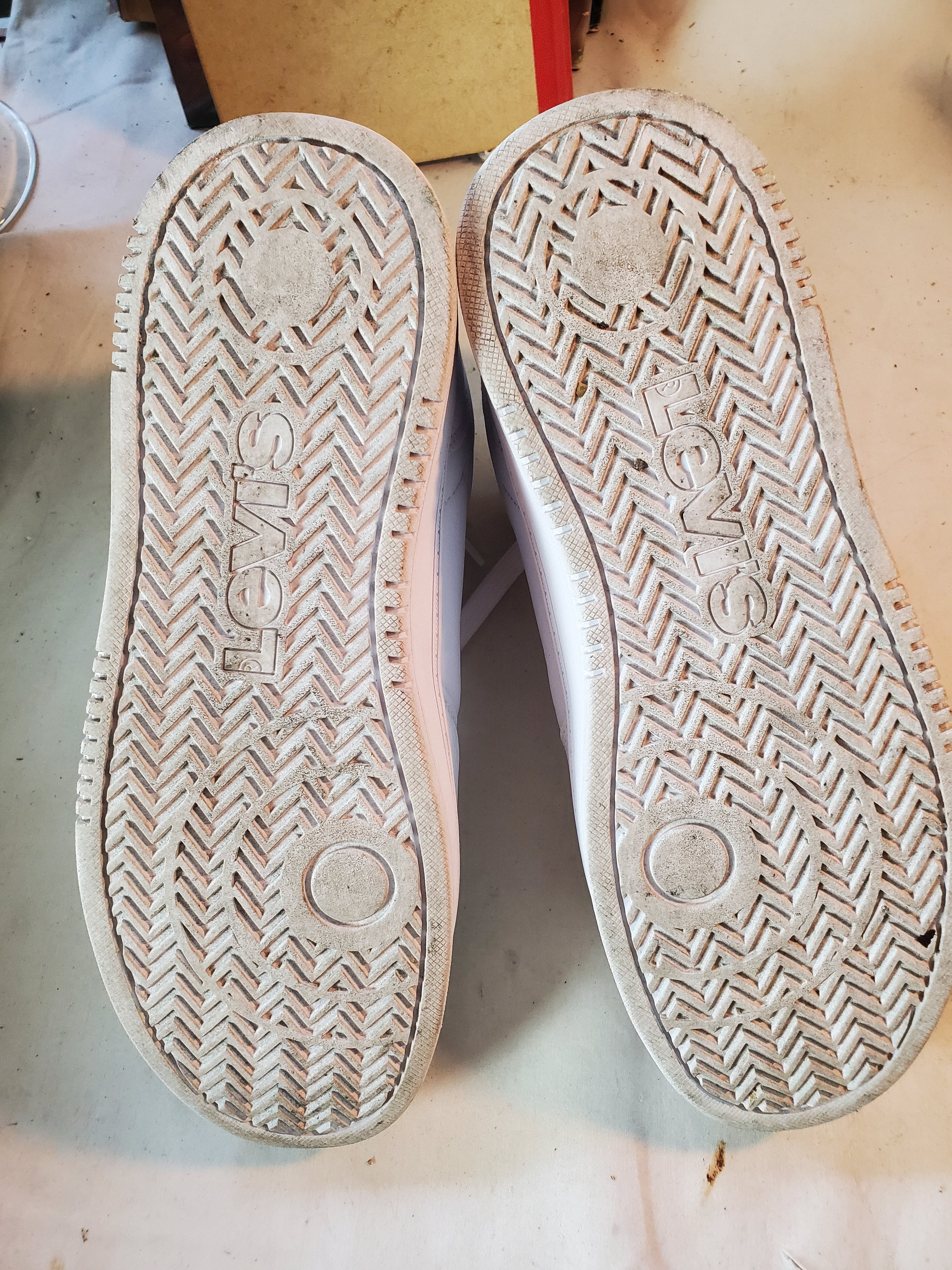 Levi's White Drive-Hi High-Top Sneakers with Logo Womens size 10