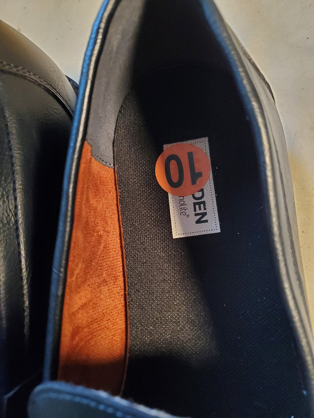 Madden Men's Size 10.5 Black Leather Dress Loafers with Ortholite